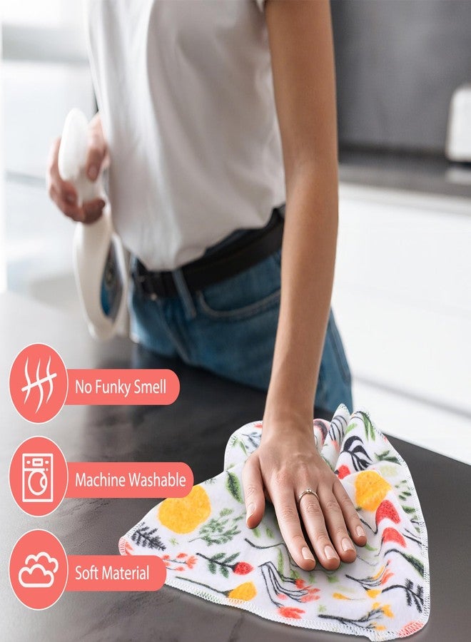 Tegeme 36pcs Floral Reusable Paper Towels Roll 11.81 x 11.81 Inches Washable Paperless Cotton Kitchen Towels Bulk for Kitchen Bathroom - Image 3